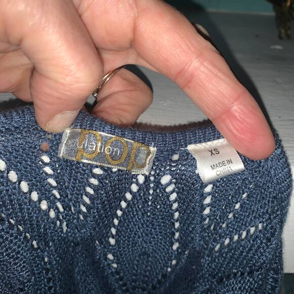 VINTAGE 90's DEADSTOCK NWT DESIGNER CROCHET BOHO DRESS XS - Picture 5 of 7